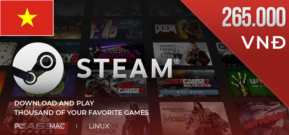 Steam Wallet Code 265.000 VNĐ